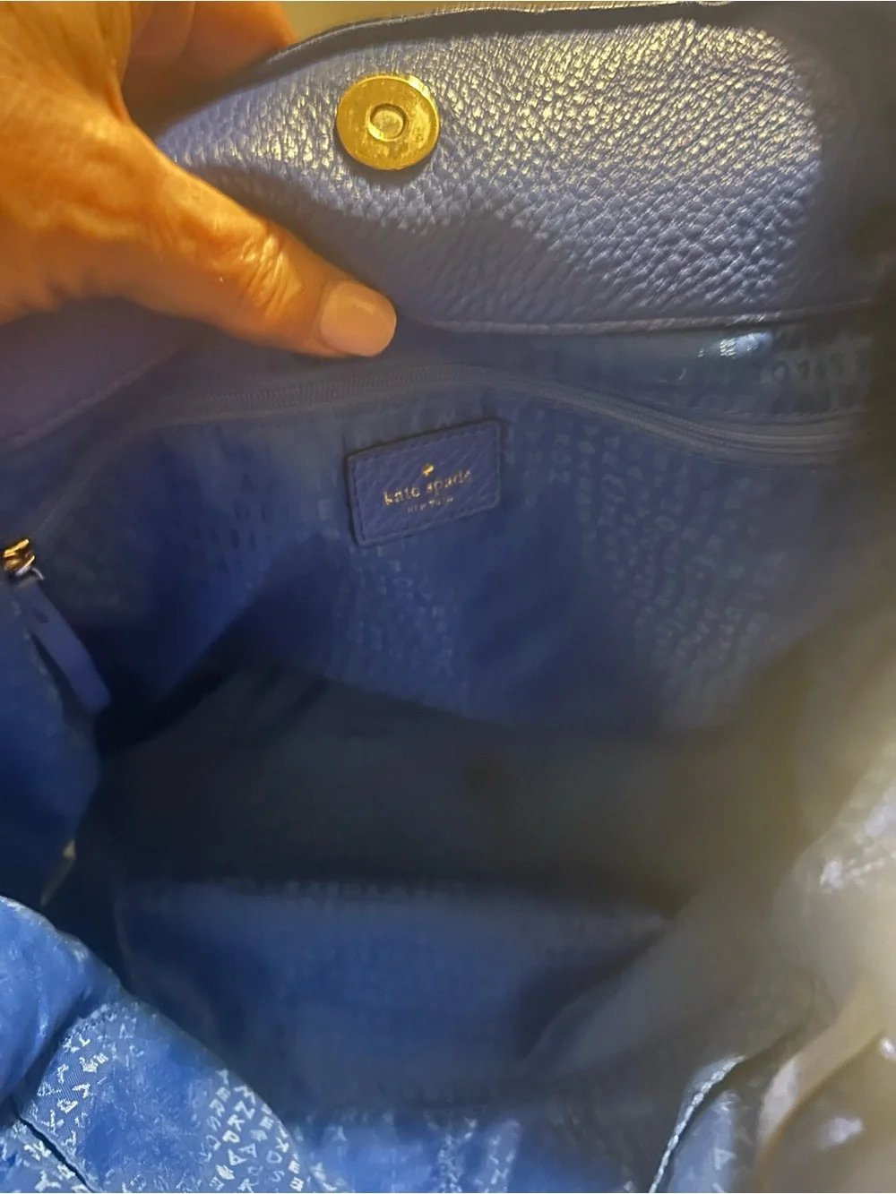 kate spade  Pebbled Leather Backpack in Royal Blue